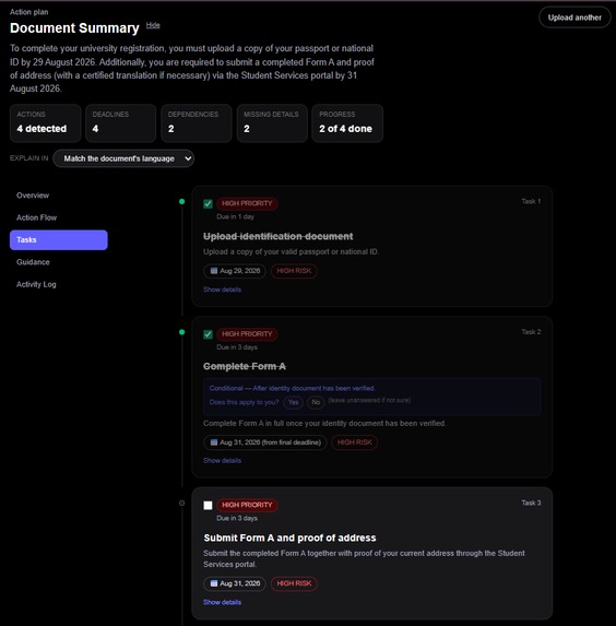 Bureaucracy Action Agent – screenshot 3