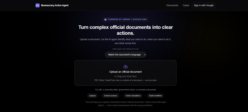 Bureaucracy Action Agent – screenshot 5