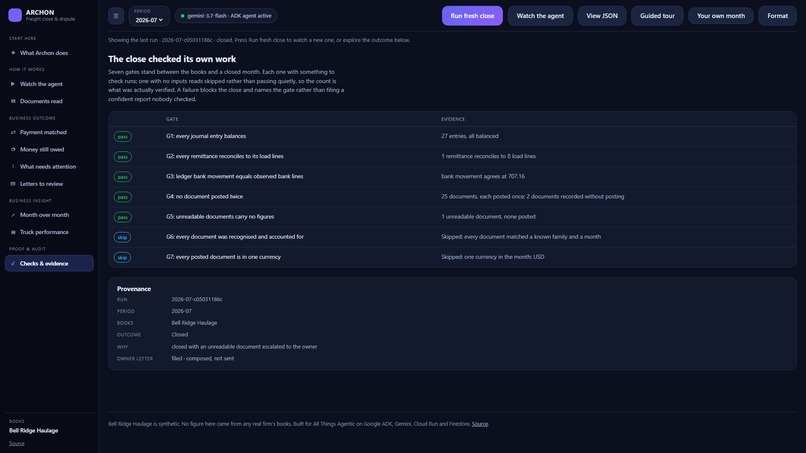 Archon: The unattended month-end close – screenshot 2