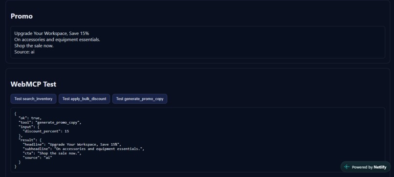 MerchantOS — WebMCP Storefront Co-pilot – screenshot 1