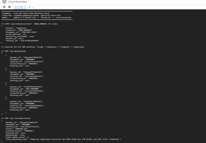 CryoMesh — Autonomous Cold-Chain Custodian – screenshot 4