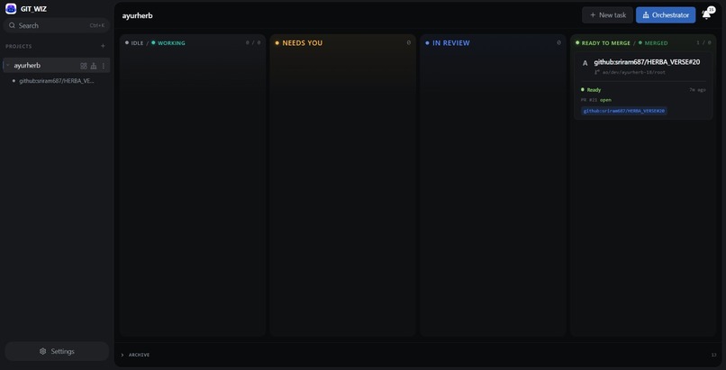 GIT_WIZ: Parallel AI Agent IDE & Supervisor – screenshot 2
