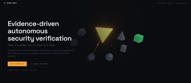 SENTINEL — Evidence-Driven Autonomous Security Verification – screenshot 1