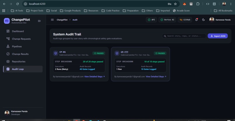 ChangePilot — Autonomous Software Change Platform – screenshot 6