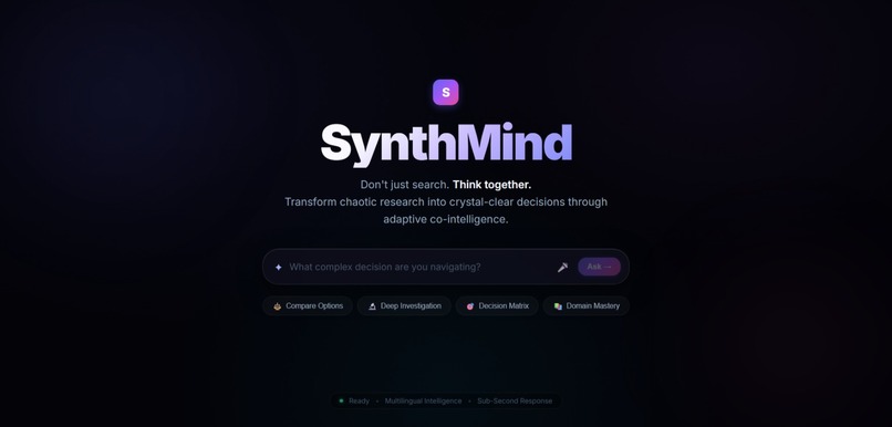 SynthMind: Autonomous Decision Intelligence – screenshot 1