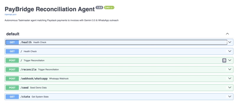 PayBridge: Autonomous Payment Reconciliation Agent. – screenshot 3