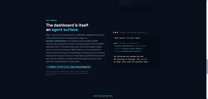 jobContext: The Memory Layer for Your Career, Agent-Ready – screenshot 5