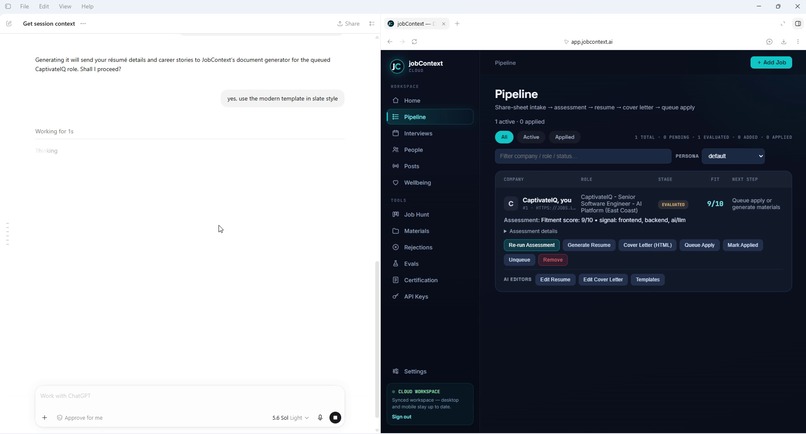 jobContext: The Memory Layer for Your Career, Agent-Ready – screenshot 8