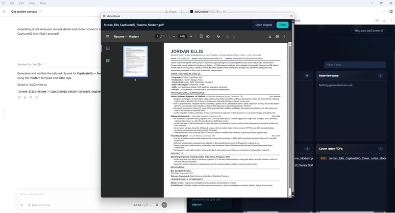 jobContext: The Memory Layer for Your Career, Agent-Ready – screenshot 9