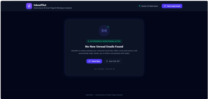 InboxPilot – Autonomous AI Email Triage Assistant – screenshot 1