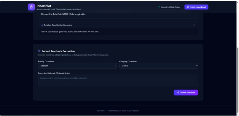 InboxPilot – Autonomous AI Email Triage Assistant – screenshot 2