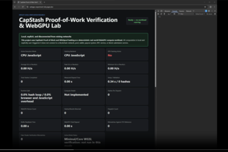 CapStash WebGPU Verification Lab