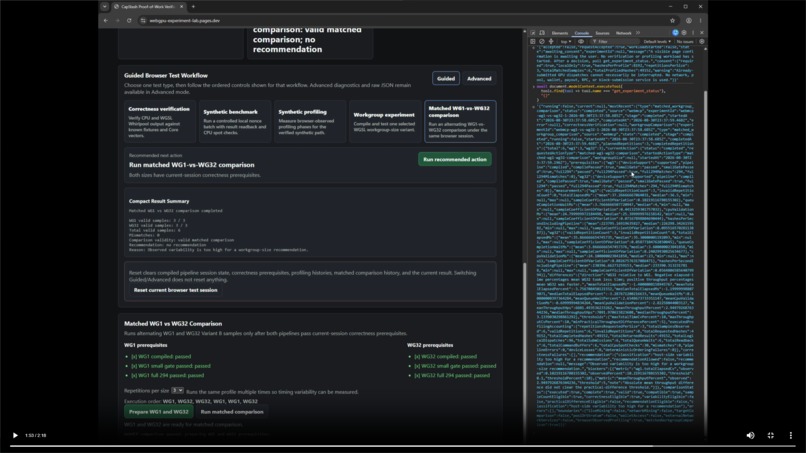 CapStash WebGPU Verification Lab – screenshot 3