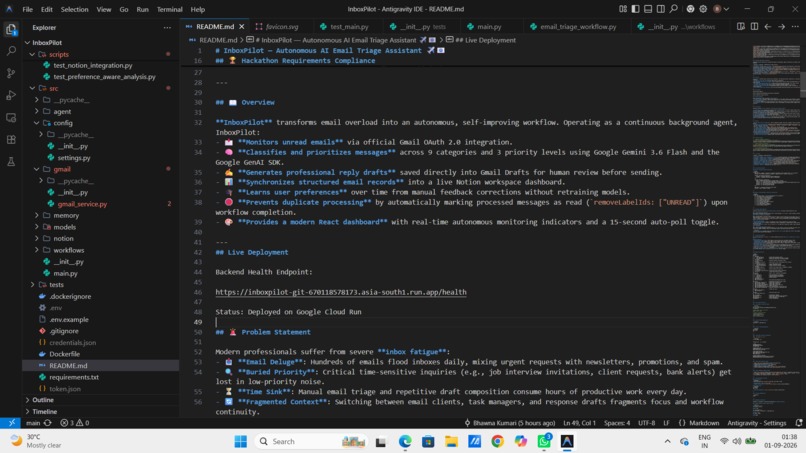 InboxPilot – Autonomous AI Email Triage Assistant – screenshot 9