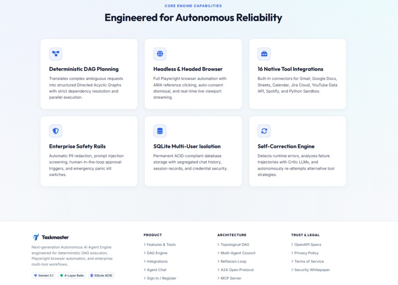 Taskmaster: Autonomous Multi-Agent Execution Engine – screenshot 2