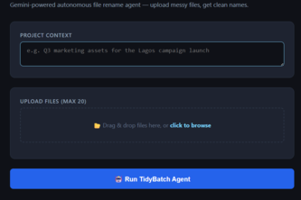 TidyBatch Agent — Devpost Submission