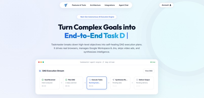 Taskmaster: Autonomous Multi-Agent Execution Engine – screenshot 1
