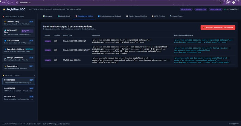 AegisFleet: Autonomous Google Cloud SOC Tier 1 Responder – screenshot 8