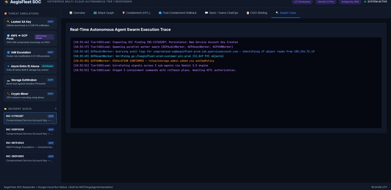 AegisFleet: Autonomous Google Cloud SOC Tier 1 Responder – screenshot 11