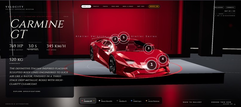 VELOCITY — 3D Private Supercar Museum – screenshot 1