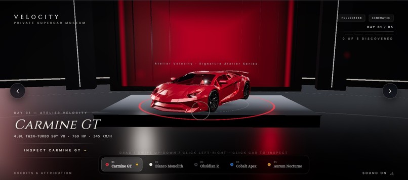 VELOCITY — 3D Private Supercar Museum – screenshot 2