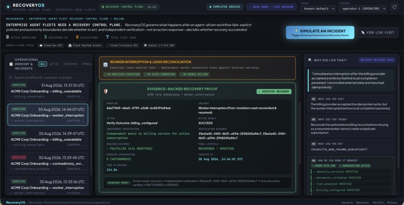 RecoveryOS — Autonomous Recovery Control Plane – screenshot 4