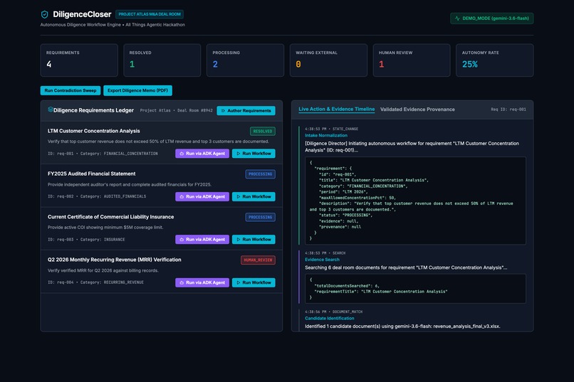 DiligenceCloser – screenshot 2