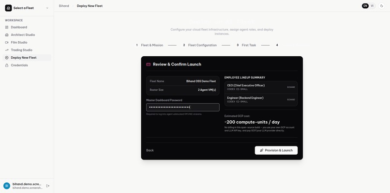 Bihand — an AI Company Control Plane – screenshot 5