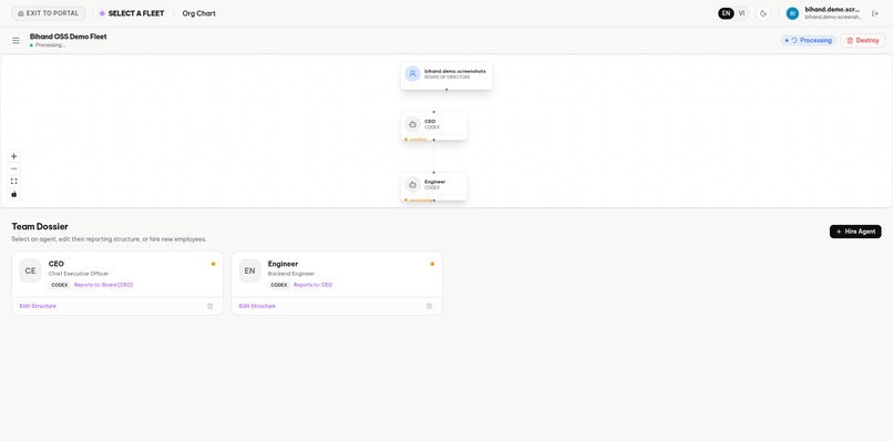 Bihand — an AI Company Control Plane – screenshot 6