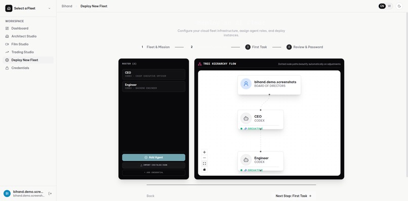 Bihand — an AI Company Control Plane – screenshot 3