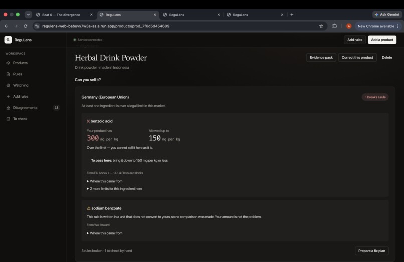 ReguLens – screenshot 2
