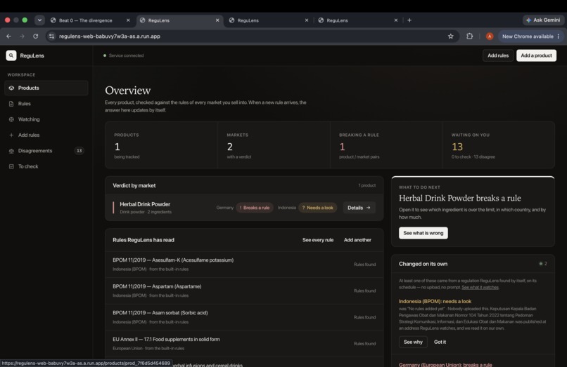 ReguLens – screenshot 1