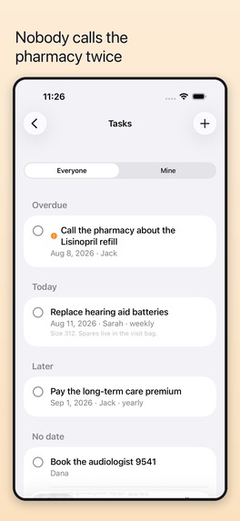 Elderhub: Family Care Log – screenshot 2