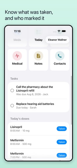 Elderhub: Family Care Log – screenshot 5