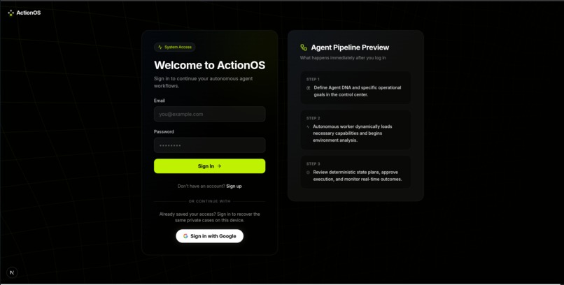 ActionOS – screenshot 2