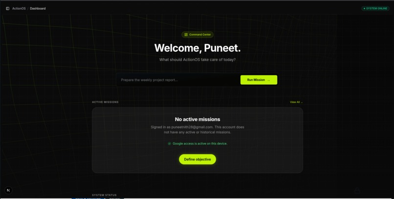 ActionOS – screenshot 3