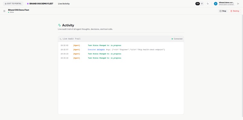Bihand — an AI Company Control Plane – screenshot 9