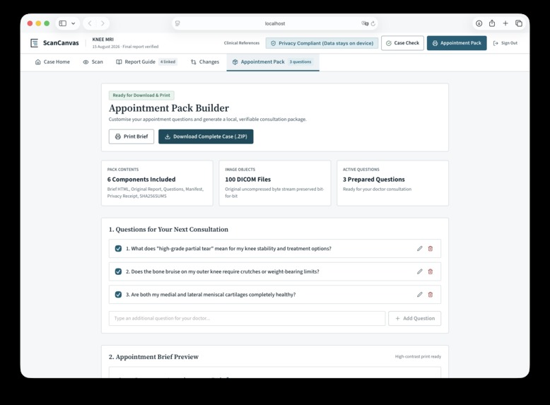 ScanCanvas: MRI Records Made Understandable – screenshot 1
