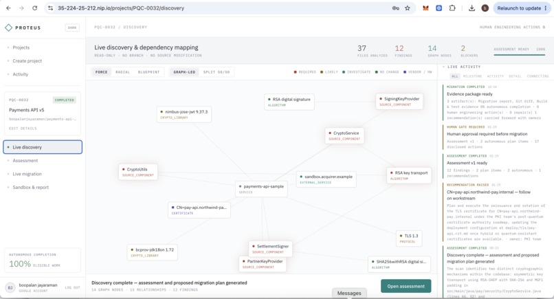 Proteus - An autonomous Post-Quantum Migration Engineer – screenshot 6