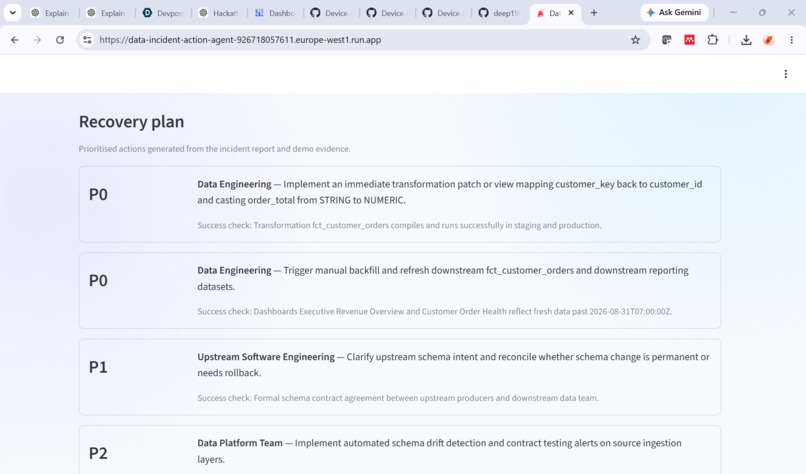 Data Incident Action Agent – screenshot 3