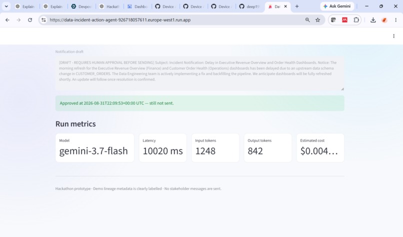 Data Incident Action Agent – screenshot 4