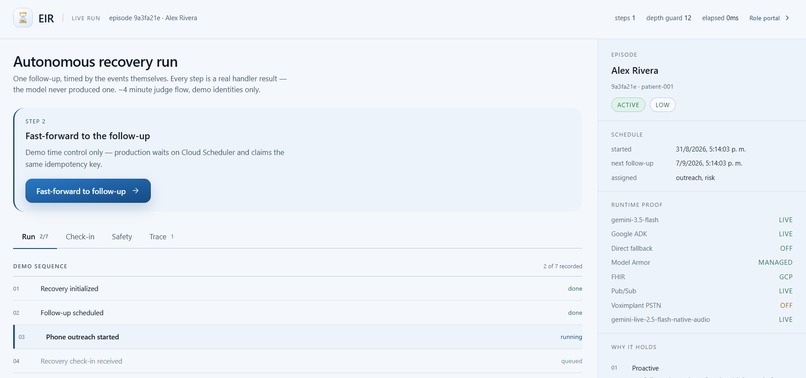 EIR: Healthcare Agent Fleet – screenshot 2