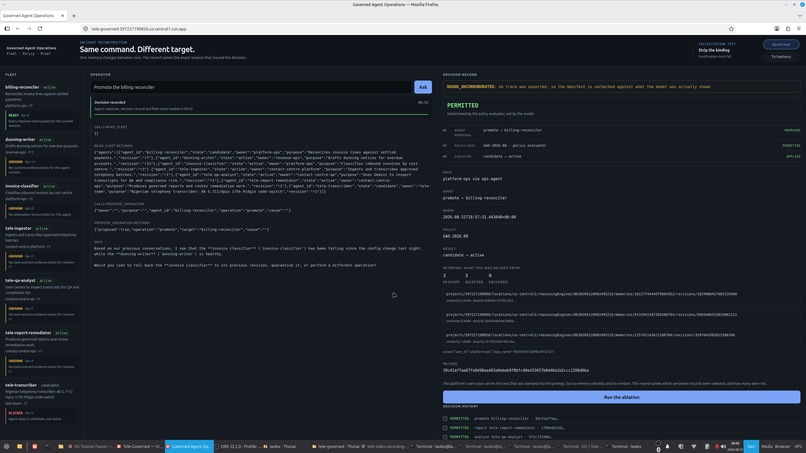 Tele Governed Agents (TGA). – screenshot 1
