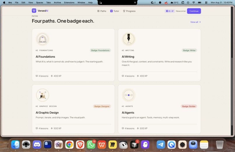 VersedAI – screenshot 1