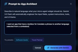 Mignon - Autonomous AI Mini-Apps & Agent Widget Engine