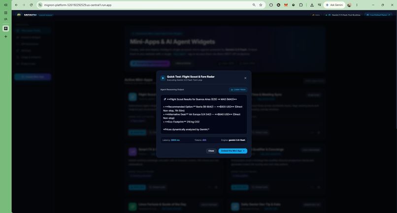 Mignon - Autonomous AI Mini-Apps & Agent Widget Engine – screenshot 5