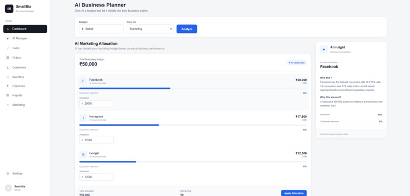 SmallBiz AI – screenshot 1