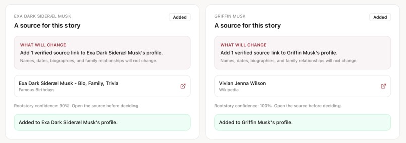 Rootstory Evidence Agent – screenshot 1