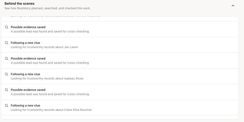Rootstory Evidence Agent – screenshot 4