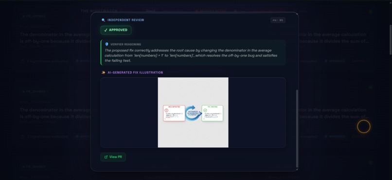 The Nightwatch — Autonomous Bug-Fix Agent  – screenshot 1
